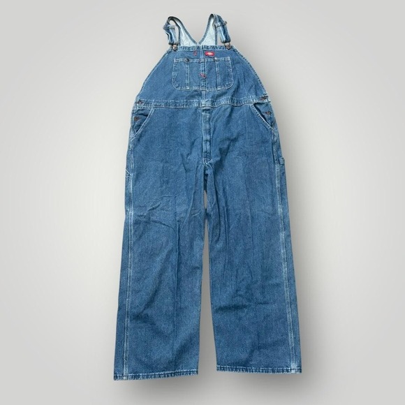 Dickies Other - Dickies Overalls Mens 44x30 Blue Denim Bib Relaxed Fit Carpenter Pants Workwear
